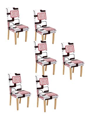 stylish soft elastic chair cover pack of 6 - 17403011 - Standard Image - 2
