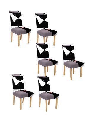 stylish soft elastic chair cover pack of 6 - 17403013 - Standard Image - 2