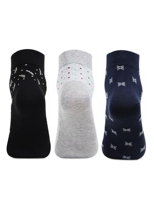 multi colored cotton ankle length sock set of 3 - 17403092 - Standard Image - 3