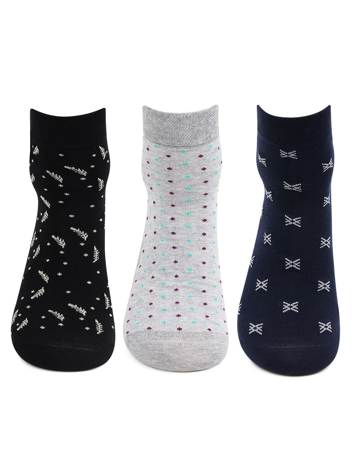 multi colored cotton ankle length sock set of 3 - 17403092 - Zoom Image - 2