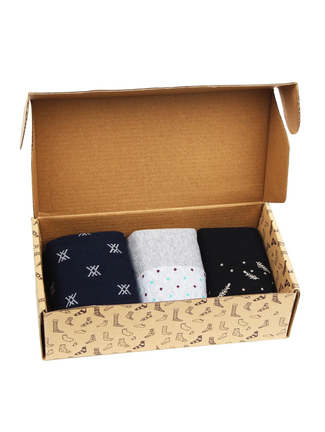 multi colored cotton ankle length sock set of 3 - 17403092 - Zoom Image - 4