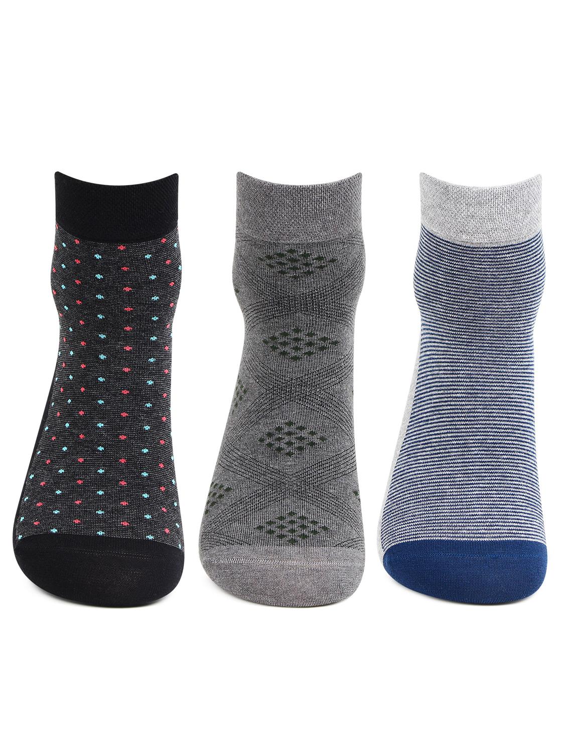 multi colored cotton ankle length sock set of 3 - 17403094 - Zoom Image - 2