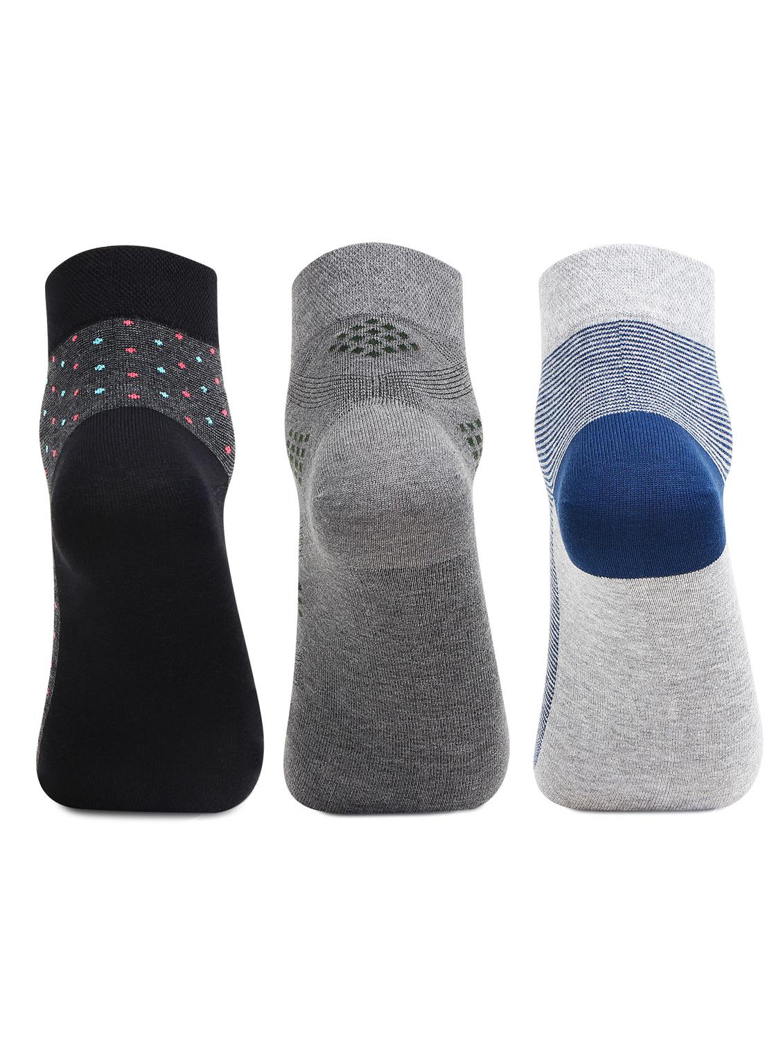 multi colored cotton ankle length sock set of 3 - 17403094 - Zoom Image - 3
