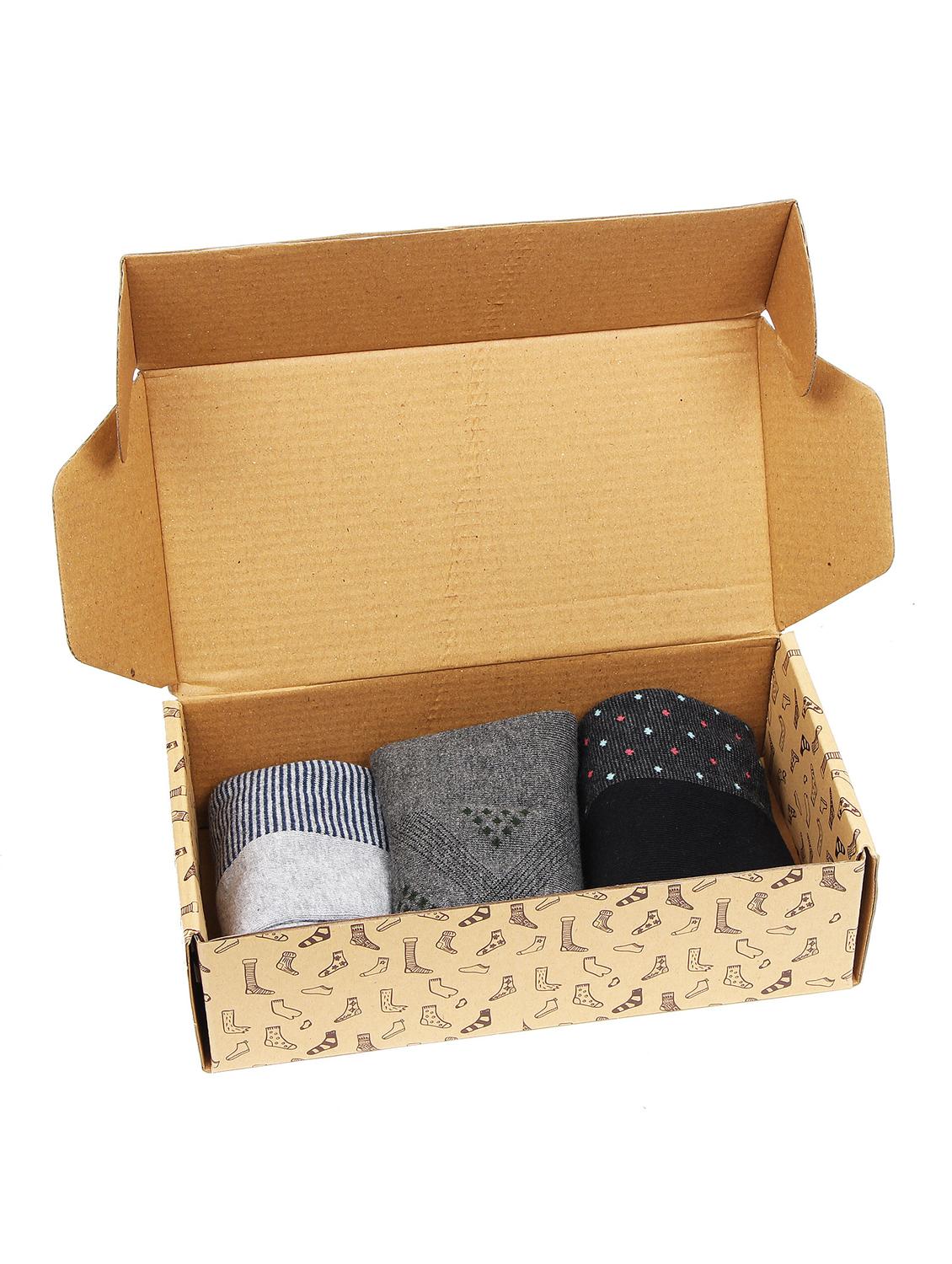 multi colored cotton ankle length sock set of 3 - 17403094 - Zoom Image - 4