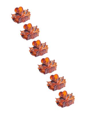 set of 6 butterfly -shape brown color hair claw clip for women - 17403128 - Standard Image - 3