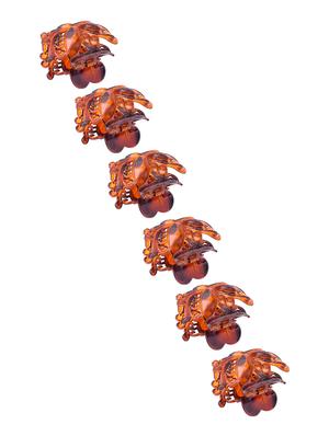 set of 6 butterfly -shape brown color hair claw clip for women - 17403128 - Standard Image - 4
