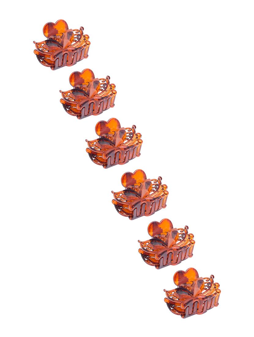 set of 6 butterfly -shape brown color hair claw clip for women - 17403128 - Zoom Image - 3
