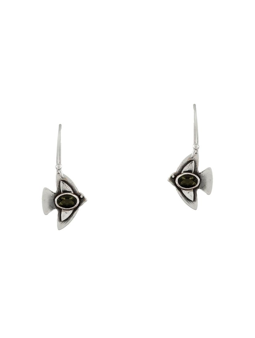 silver brass hoop earring - 17403129 - Zoom Image - 2