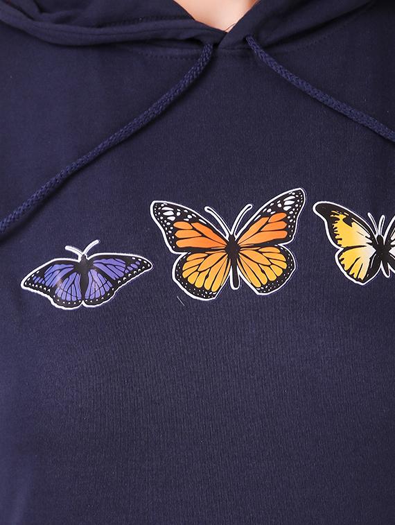 hooded neck graphic sweatshirt - 17403197 - Zoom Image - 4