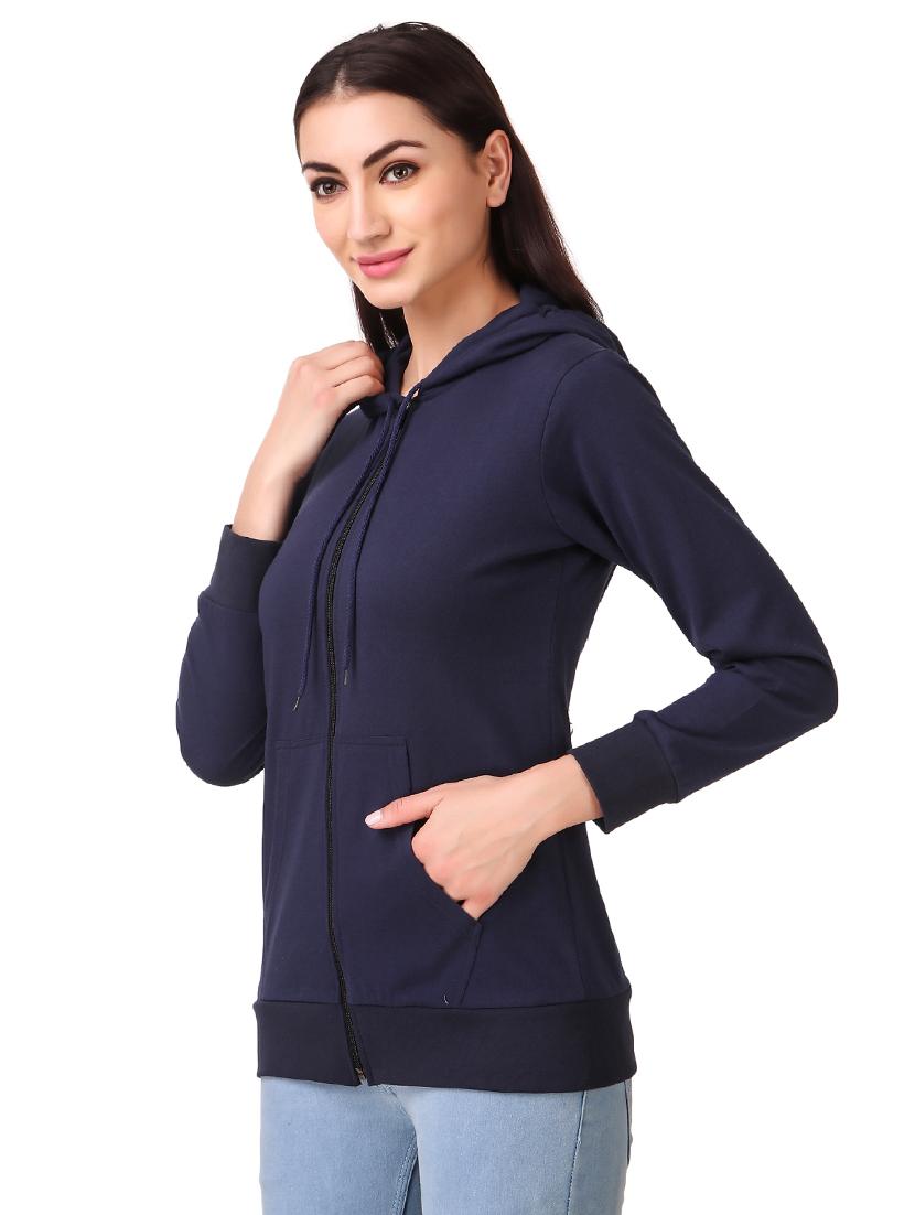 hooded neck zip up sweatshirt - 17403200 - Zoom Image - 2
