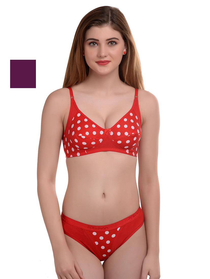set of 3 polka dot bra and panty set - 17403275 - Zoom Image - 1