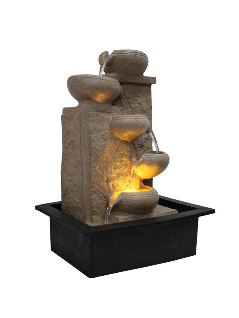 polyresin white five step indoor table top water fountain with adjustable speed control - 17403299 - Zoom Image - 3