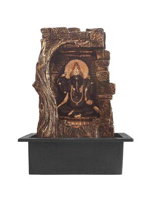 polyresin golden black ganesha one step indoor table top water fountain with adjustable speed control - 17403303 - Standard Image - 2