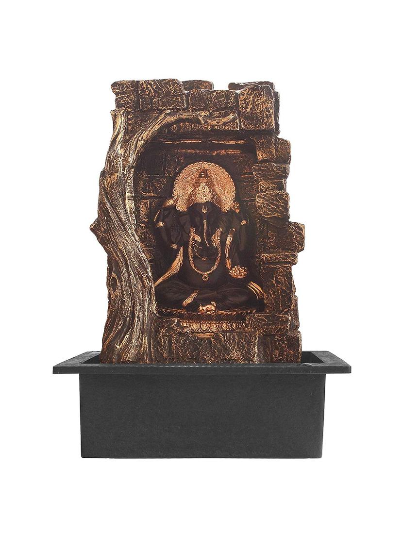 polyresin golden black ganesha one step indoor table top water fountain with adjustable speed control - 17403303 - Zoom Image - 4