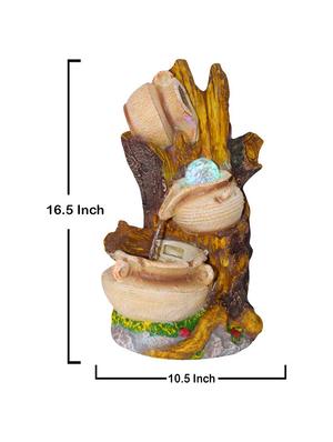 polyresin multicolour one step water fountain with adjustable speed control - 17403305 - Standard Image - 4