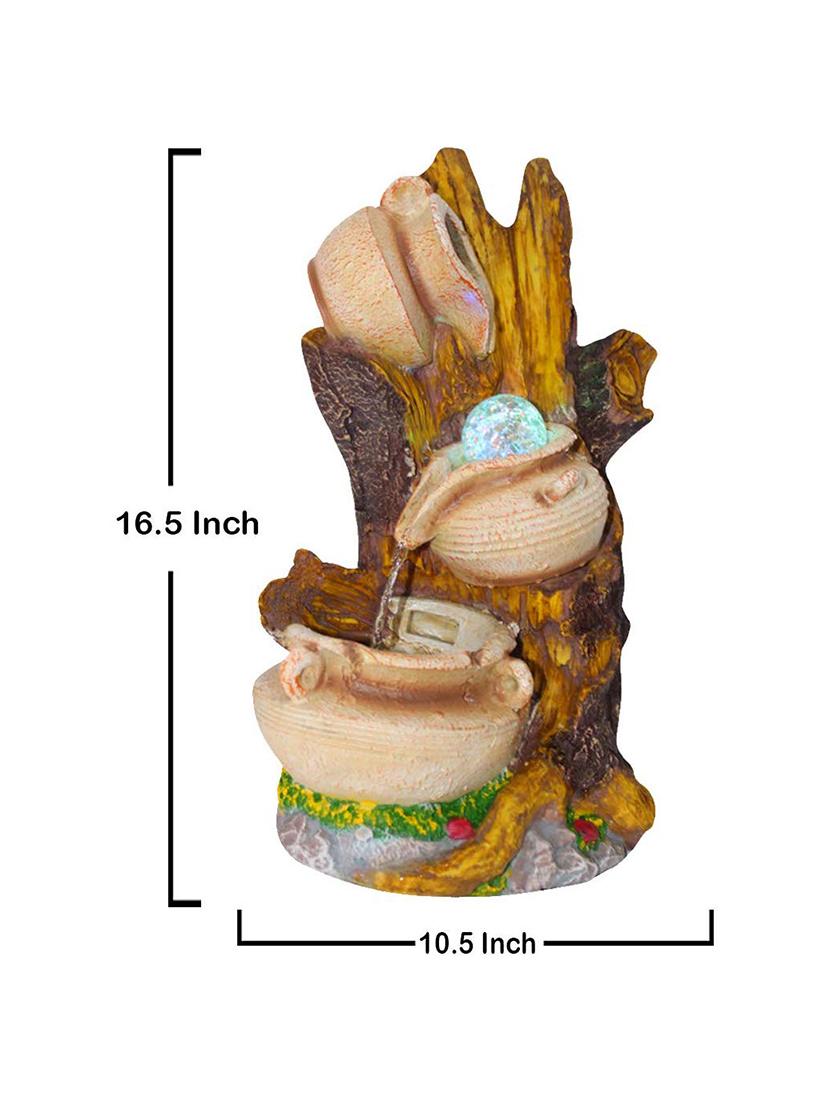 polyresin multicolour one step water fountain with adjustable speed control - 17403305 - Zoom Image - 4