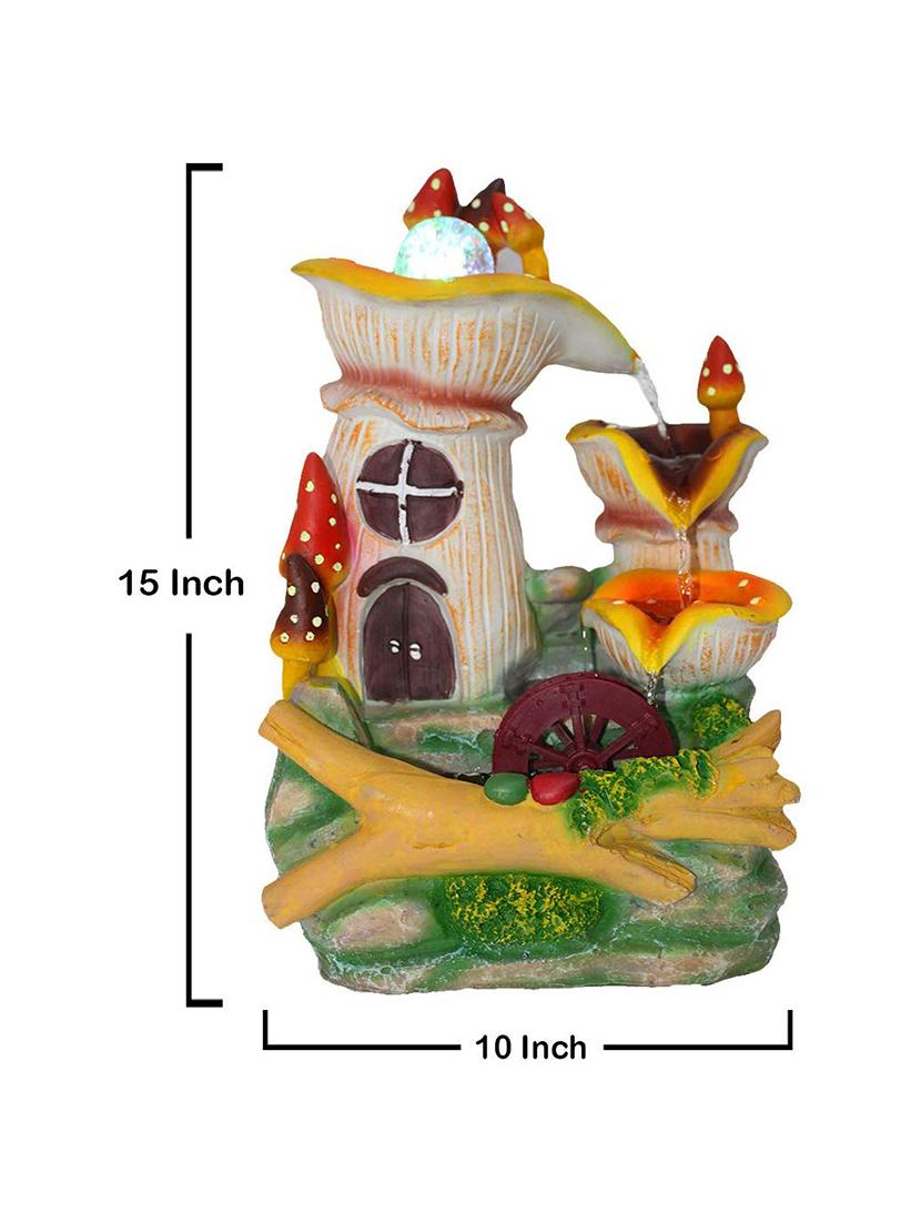 polyresin multicolour three step indoor table top water fountain with adjustable speed control - 17403309 - Zoom Image - 5