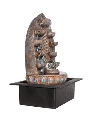 polyresin silver eight step indoor table top water fountain with adjustable speed control - 17403313 - Standard Image - 2