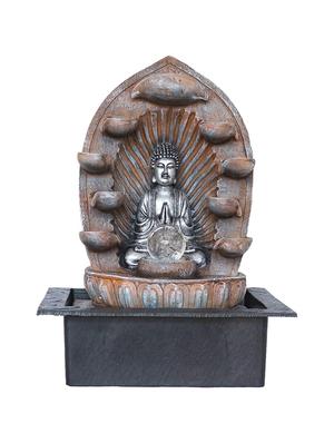 polyresin silver eight step indoor table top water fountain with adjustable speed control - 17403313 - Standard Image - 4
