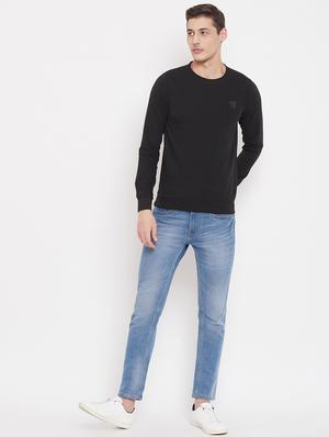 black solid sweatshirt - 17403416 - Standard Image - 4