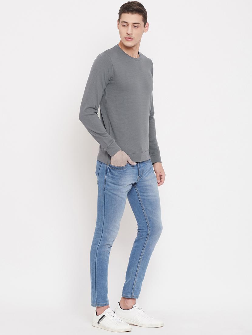 grey solid sweatshirt - 17403418 - Zoom Image - 4