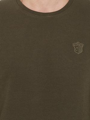 olive green solid sweatshirt - 17403420 - Standard Image - 5