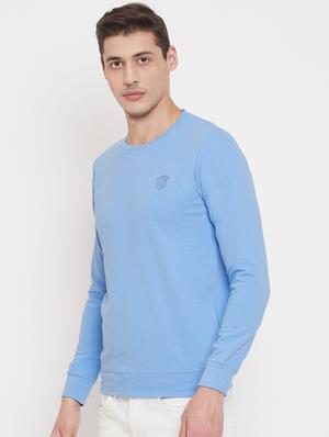 light blue solid sweatshirt - 17403424 - Standard Image - 2