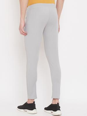grey solid full length track pant - 17404063 - Standard Image - 3