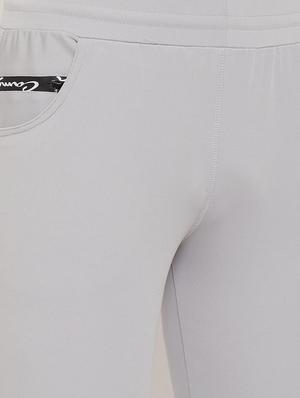 grey solid full length track pant - 17404063 - Standard Image - 5
