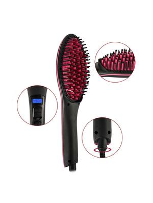 favon simply straight ceramic hair straightening brush with lcd display - 17404110 - Standard Image - 2