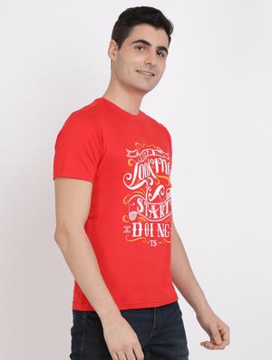 red chest print t-shirt - 17405280 - Standard Image - 2