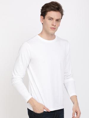 white solid t-shirt - 17405287 - Standard Image - 2