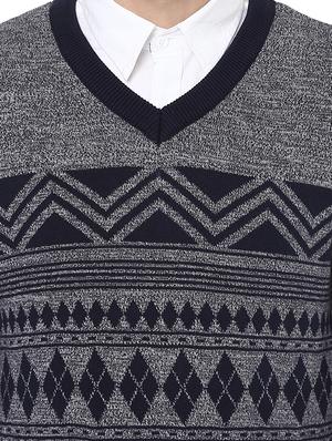 grey printed pullover - 17405447 - Standard Image - 5