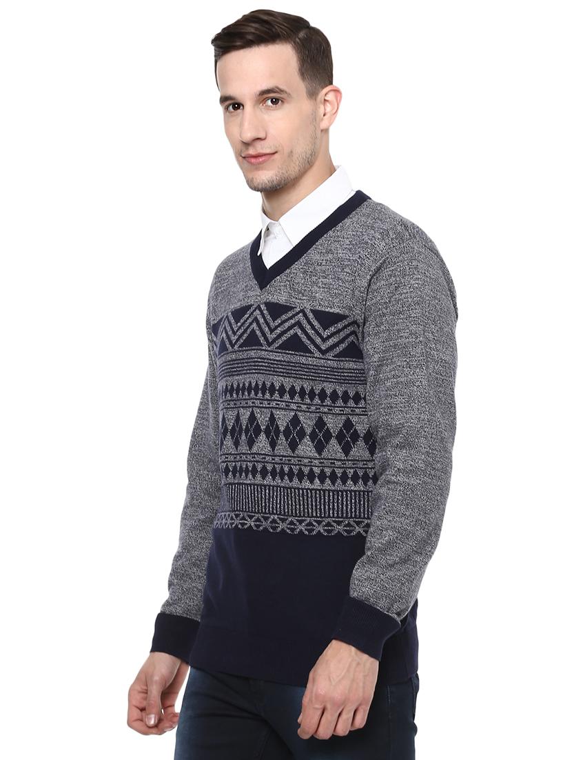grey printed pullover - 17405447 - Zoom Image - 2