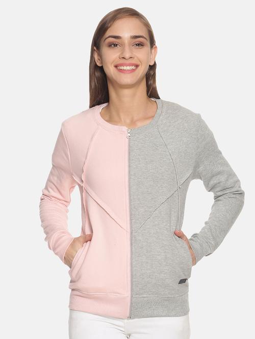 color block zip up sweatshirt - 17405491 - Standard Image - 1