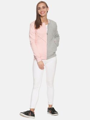 color block zip up sweatshirt - 17405491 - Standard Image - 4