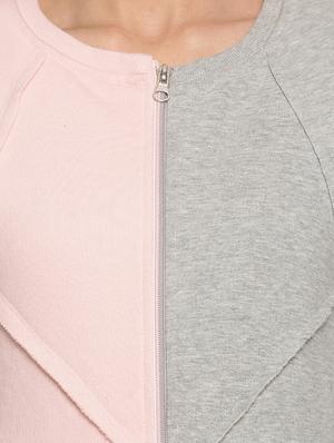 color block zip up sweatshirt - 17405491 - Standard Image - 5