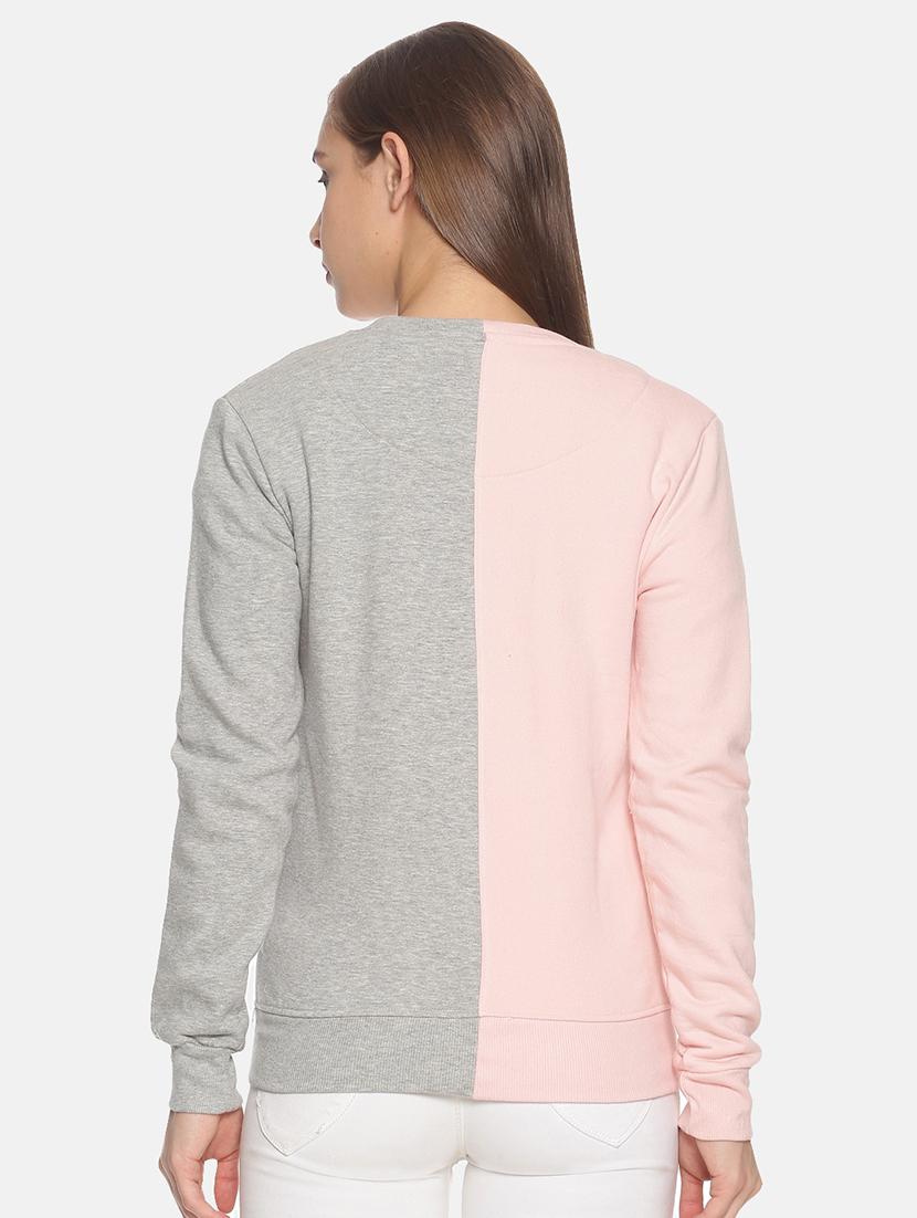 color block zip up sweatshirt - 17405491 - Zoom Image - 3