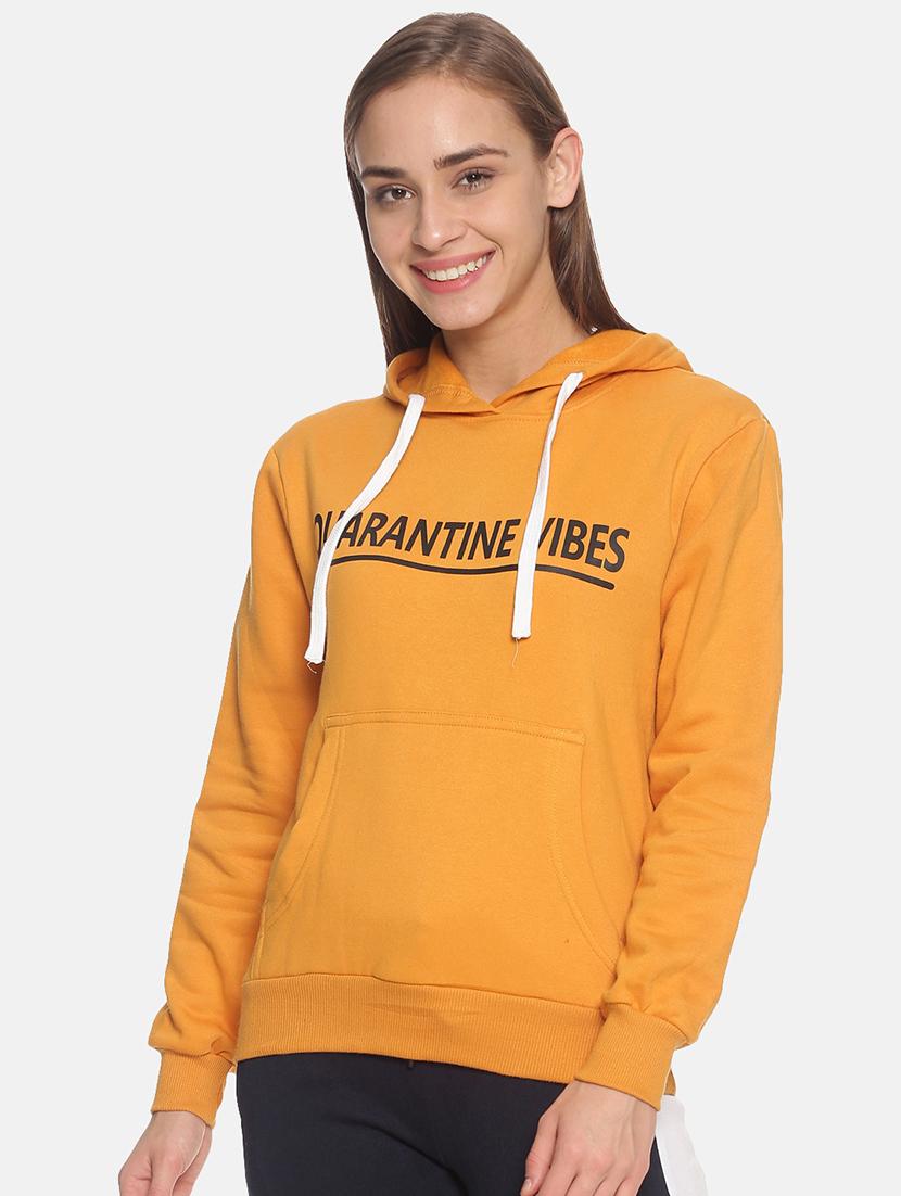 hooded neck typographic sweatshirt - 17405501 - Zoom Image - 1