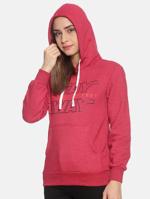 hooded neck typographic sweatshirt - 17405505 - Standard Image - 1