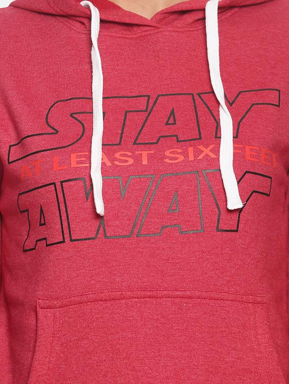 hooded neck typographic sweatshirt - 17405505 - Zoom Image - 4