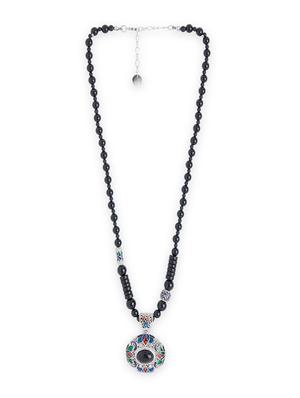 black metal statement necklace - 17405787 - Standard Image - 2