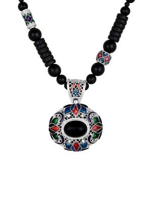 black metal statement necklace - 17405787 - Standard Image - 3