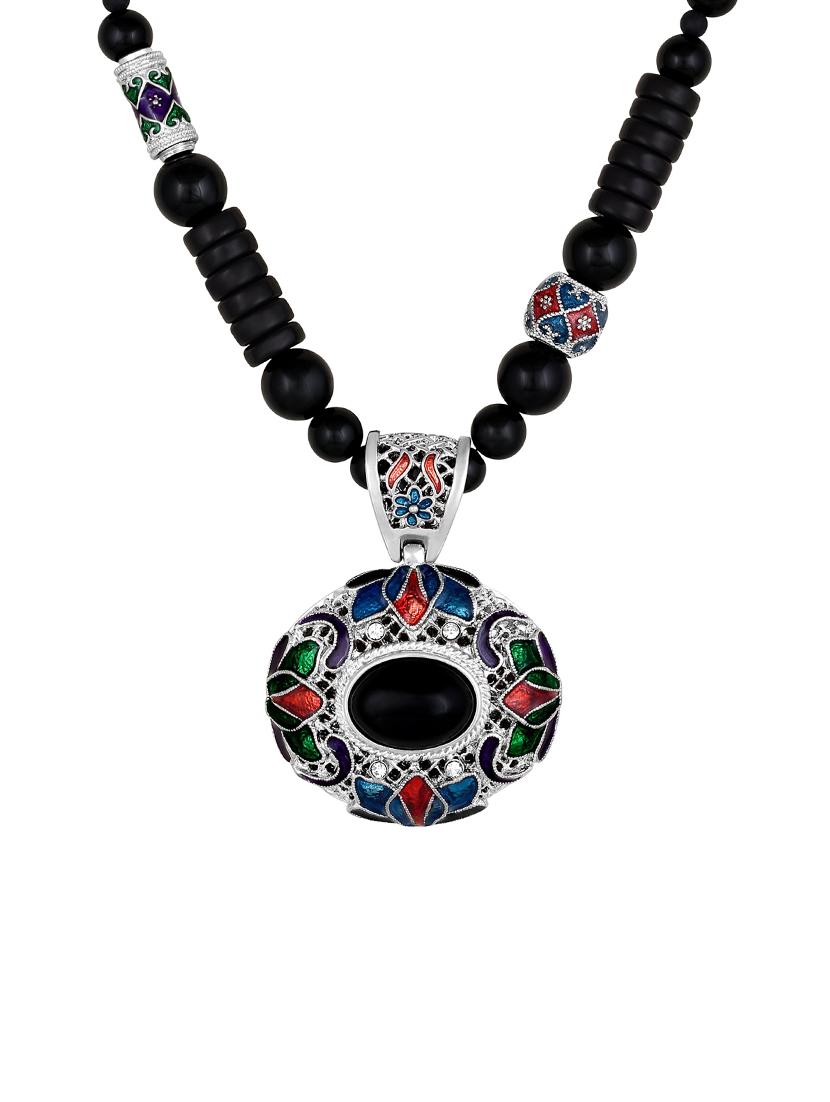 black metal statement necklace - 17405787 - Zoom Image - 3