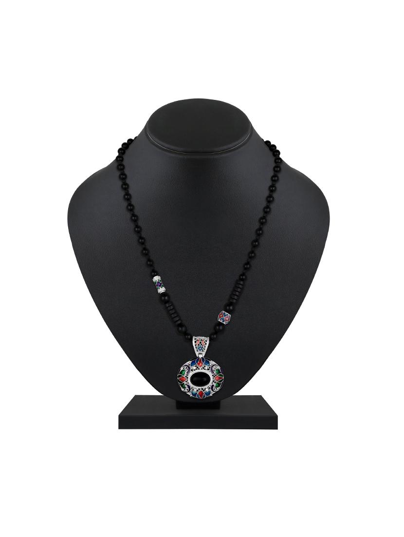 black metal statement necklace - 17405787 - Zoom Image - 4
