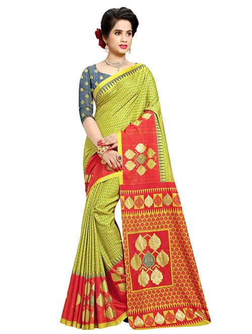 foil printed saree with blouse - 17406000 - Standard Image - 1