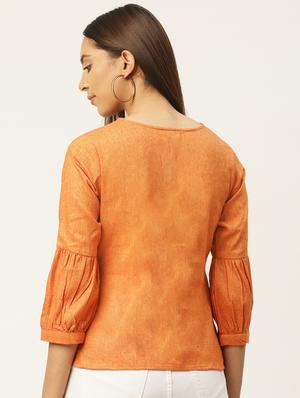 tie front solid top - 17406017 - Standard Image - 3