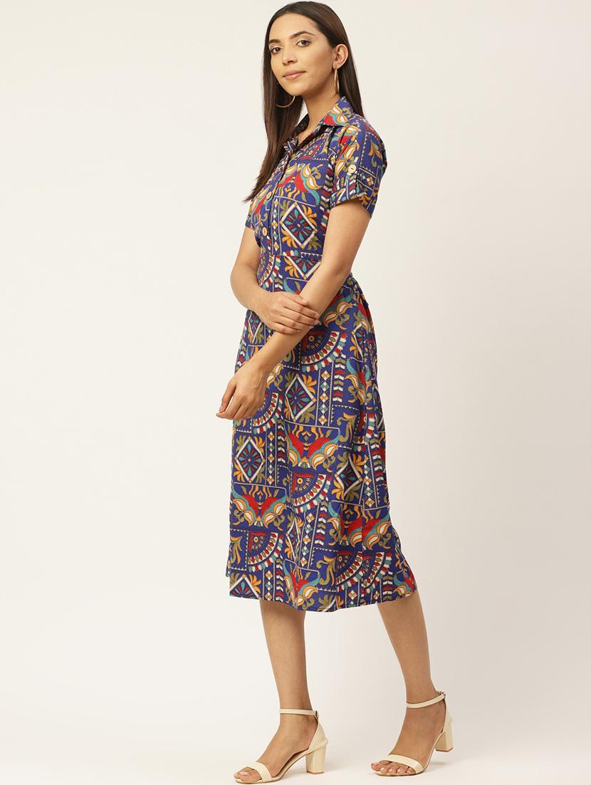 printed a-line dress - 17406029 - Zoom Image - 2