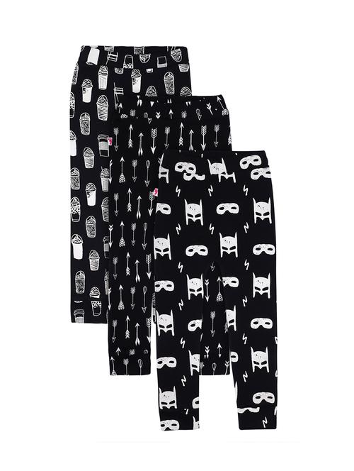 pack of 3 black cotton legging - 17406066 - Standard Image - 1