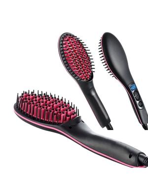 favon professional simply straight artifact ceramic hair straightening brush, black/pink and keep calm lip balm/ lipstick - 17406121 - Standard Image - 2